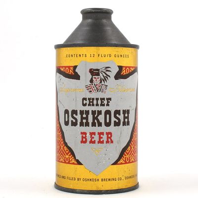 Chief Oshkosh Beer Cone Top 157-19 CLEAN
