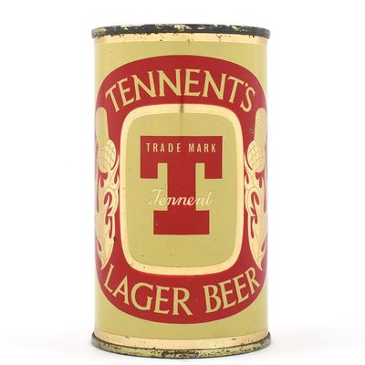 Sale Photo Thumbnail #318: Tennents Lager Beer Scottish Flat Top RED EXCELLENT