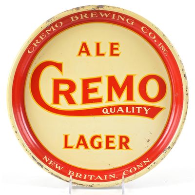 Sale Photo Thumbnail #382: Cremo Ale-Lager 1930s Serving Tray RARE