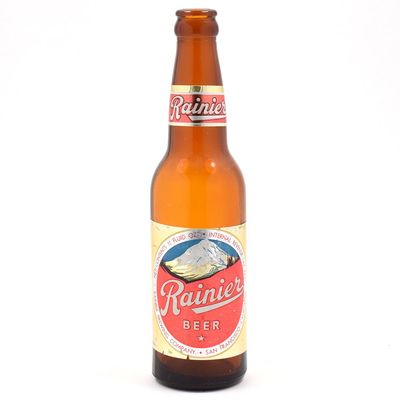 Sale Photo Thumbnail #407: Rainier Beer 1940s Long Neck Bottle