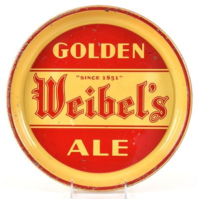 Sale Photo Thumbnail #396: Weibels Golden Ale 1930s Serving Tray