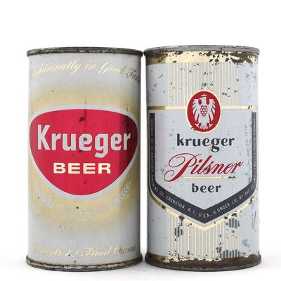 Sale Photo Thumbnail #173: Krueger Beer Flat Tops CRANSTON LOT OF 2 DIFF 90-32 90-35
