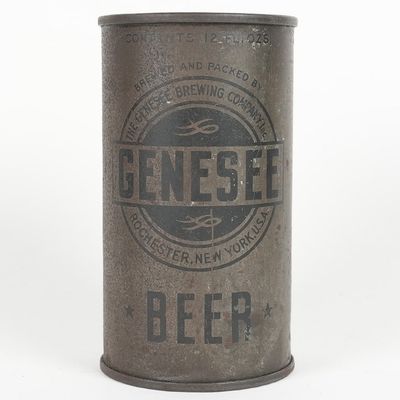 Genesee Withdrawn Free Camouflage Olive Drab Flat Top Can 69-29 -RARE WWII-