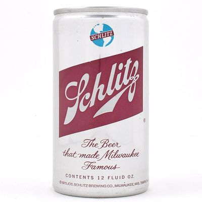 Sale Photo Thumbnail #281: Schlitz Beer Misprint or Test Aluminum Pull Tab MISSING WHITE 1973 MILWAUKEE 121-33
