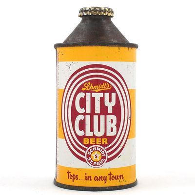 Sale Photo Thumbnail #292: Schmidts City Club Beer Cone Top DNCMT 4 PERCENT 184-18