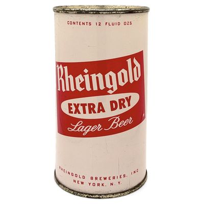 Sale Photo Thumbnail #268: Rheingold Extra Dry Lager Beer Flat Top 124-20 -SCARCE ALL RED-