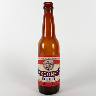 Sale Photo Thumbnail #418: Skooner Beer IRTP Amber Labeled Bottle FISCHBACH ST. CHARLES