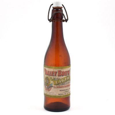 Sale Photo Thumbnail #412: Valley Brew Lager Beer Pre-Prohibition Blob Top Bottle