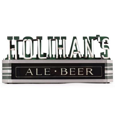 Sale Photo Thumbnail #357: Holihans Ale Beer ROG Illuminated Neon Back Bar Sign RARE