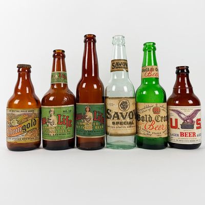 Sale Photo Thumbnail #457: Six United States Brewing Bottles: New Life, Rheingold, Savoy & More CHICAGO