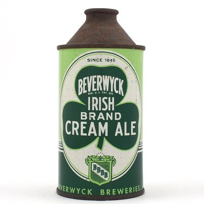 Beverwyck Irish Brand Cream Ale Cone Top 1845 DATE 152-7