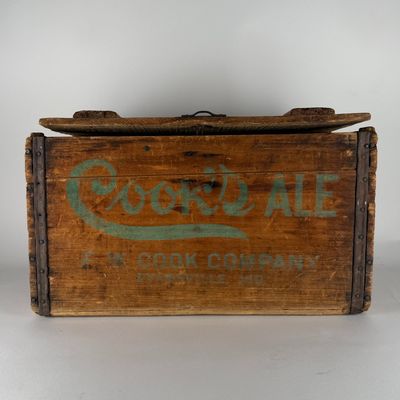 Sale Photo Thumbnail #460: Cook's Ale Wooden Shipping Crate, Evansville, Indiana