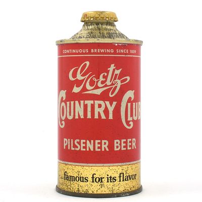 Sale Photo Thumbnail #111: Goetz Country Club Beer Cone Top ALC BLACKED OUT L165-10 UNLISTED