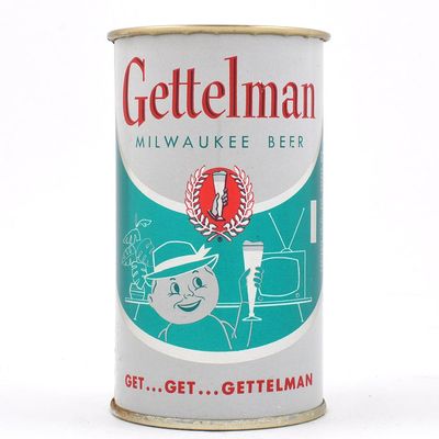 Sale Photo Thumbnail #101: Gettelman Beer Drinking Cup Flat Top SATIN L69-23