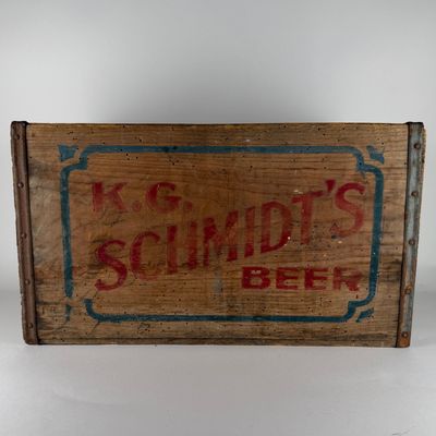 Sale Photo Thumbnail #462: K.G. Schmidt's Beer Wooden Crate, Logansport, Indiana
