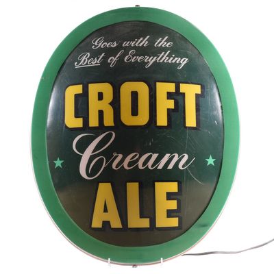 Sale Photo Thumbnail #354: Croft Cream Ale Bubble Illuminated Sign RARE