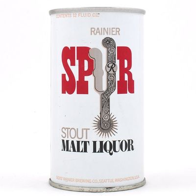 Sale Photo Thumbnail #300: Spur Stout Malt Liquor Test Pull Tab ENAMEL SILVER ACTUAL 245-40 RARE MINTY