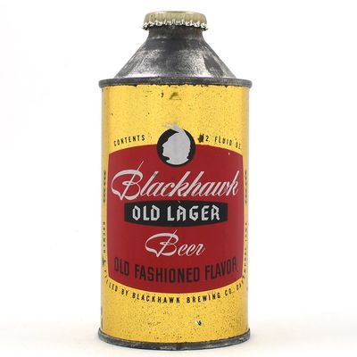 Blackhawk Old Lager Beer Cone Top DNCMT 4 PERCENT 153-1 SCARCE CLEAN
