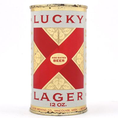 Sale Photo Thumbnail #187: Lucky Lager Beer Flat Top VANCOUVER DNCMT 4 PERCENT LID 94-2 EXCEPTIONAL