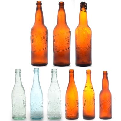 Sale Photo Thumbnail #409: Schlitz Beer Pre-Pro Embossed Bottles LOT OF 9