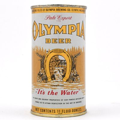 Sale Photo Thumbnail #247: Olympia Beer 11 Ounce Flat Top VANITY LID 109-9 EXCEPTIONAL