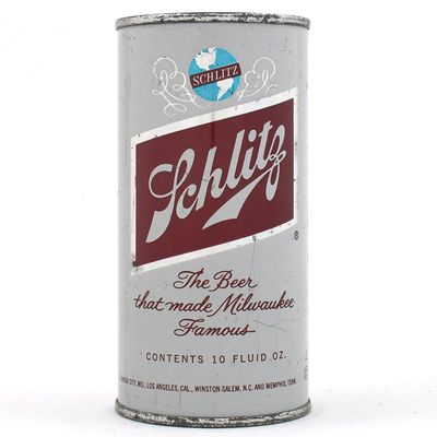 Sale Photo Thumbnail #276: Schlitz Beer 10 Ounce Flat Top MILWAUKEE 1973 UNLISTED