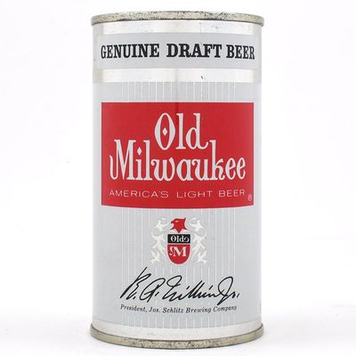 Sale Photo Thumbnail #236: Old Milwaukee Draft Beer Bank Lid Flat Top 1966 107-34