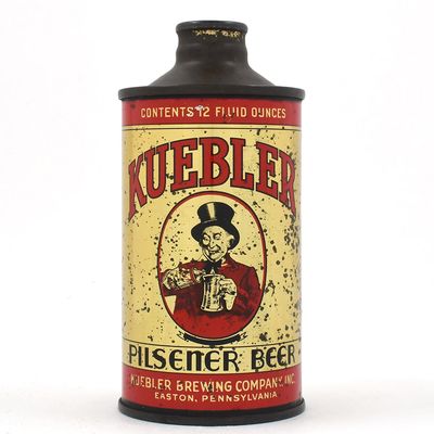 Sale Photo Thumbnail #176: Kuebler Pilsener Beer Cone Top BLACK BANNER 172-17