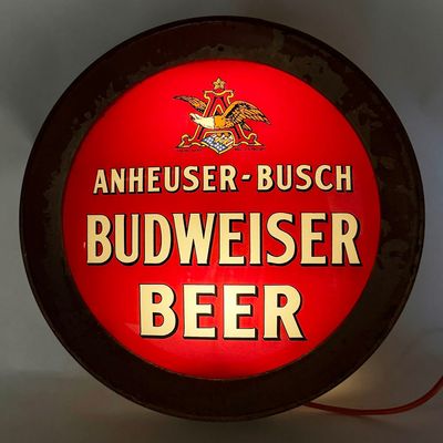 Sale Photo Thumbnail #351: Anheuser-Busch Budweiser Beer Lighted Sign-ROG