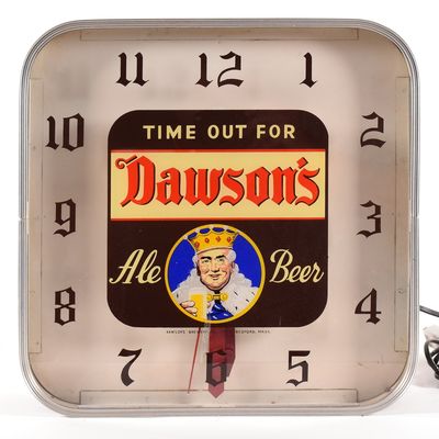 Sale Photo Thumbnail #355: Dawsons Ale Beer RPG Illuminated Clock EXCEPTIONAL