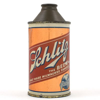 Sale Photo Thumbnail #277: Schlitz Beer Cone Top NO ALC STATEMENT 183-28