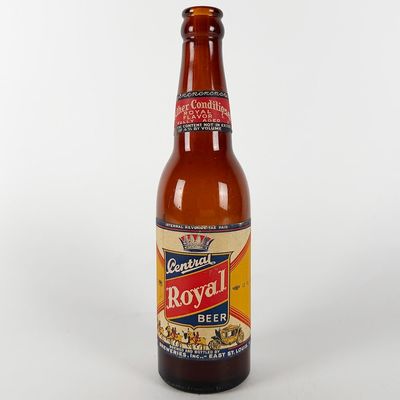 Sale Photo Thumbnail #425: Central Royal Beer 12 oz. IRTP Labeled Bottle EAST ST. LOUIS