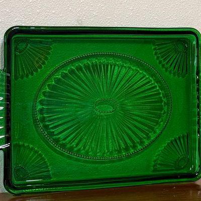 Sale Photo Thumbnail #65: EARLY 20TH CENTURY PRESSED GLASS TRAY