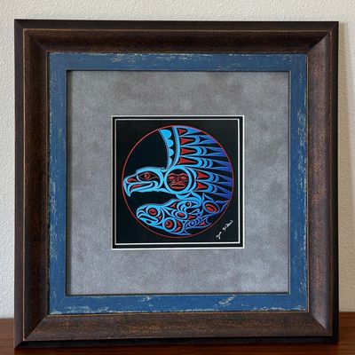 Sale Photo Thumbnail #46: JOE WILSON, "EAGLE AND SALMON"