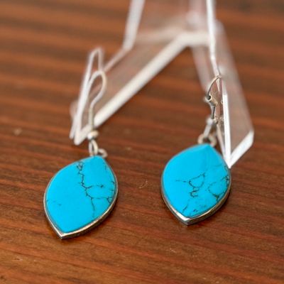 Sale Photo Thumbnail #15: STERLING SILVER & TURQUOISE EARRINGS