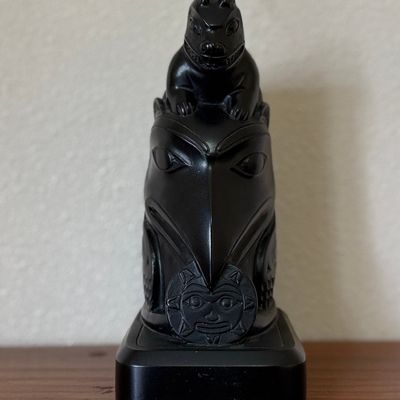 Sale Photo Thumbnail #9: BOMA CARVED BLACK STONE BOOKEND