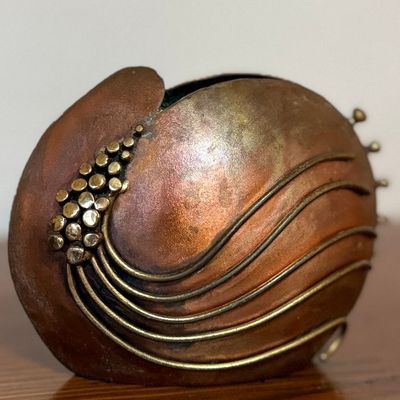 Sale Photo Thumbnail #69: COPPER & BRASS VASE