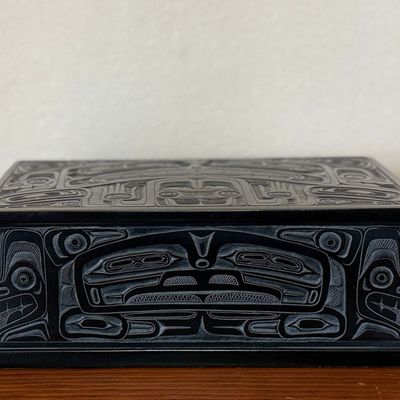 Sale Photo Thumbnail #12: BOMA BLACK STONE CARVED BOX