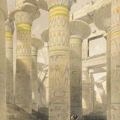 David Roberts - Oblique View of the Hall of Columns, Karnak