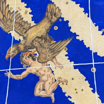 Bayer - Constellation or Celestial Chart of Aquila (Eagle) and Child