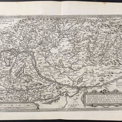 Ortelius, pub. 1587 - Map of Hungary