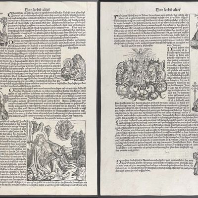 Schedel, pub. 1493 - 8 Pages of Relgious & Historic Figures