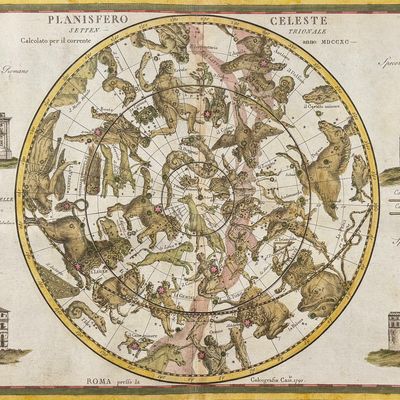 Cassini - Celestial, Star, or Zodiac Chart of the Northern Hemisphere [Planisfero Celeste Settentrionale]