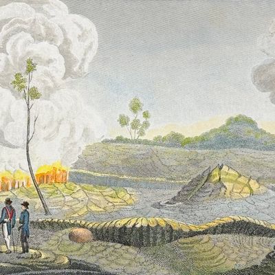 Ellis, Hawaii - The Burning Chasms at Ponahohoa [Sandwich Islands]