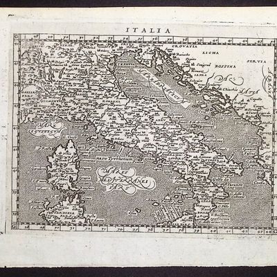 Magini's Ptolemy, pub. 1597 - Map of Italy
