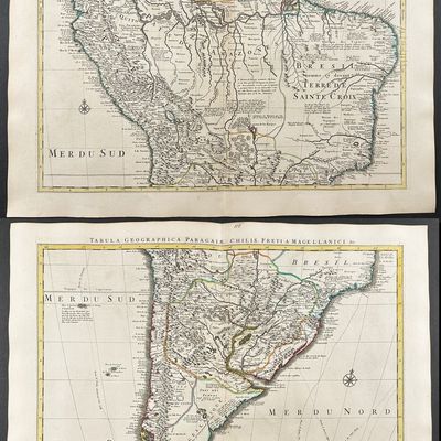 De L'Isle - Pair of Maps of South America