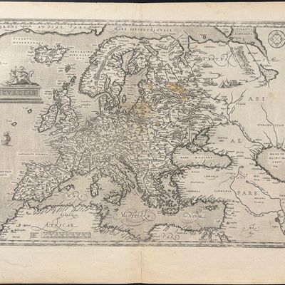 Ortelius, pub. 1587 - Map of Europe
