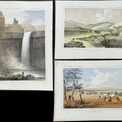 Pacific Railroad Survey - 12 Lithographs of Scenes of Western America or Early Native American Life