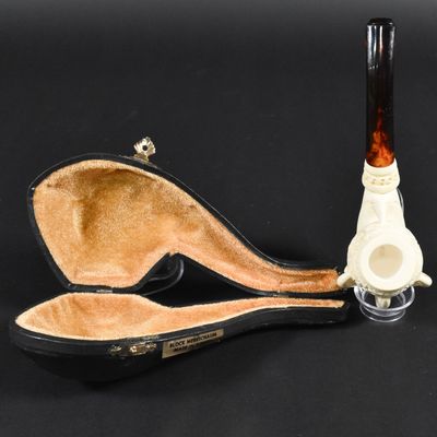 Sale Photo Thumbnail #245: Turkish Block Meerschaum Dragon Claw Pipe, Unsmoked