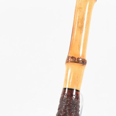 Sale Photo Thumbnail #229: Castello Sea Rock Briar Bamboo Shank Smoking Pipe, Unsmoked